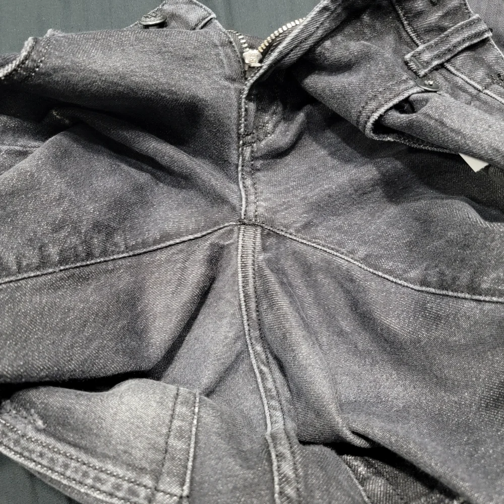 R13 Distressed Boy Skinny Ripped in Black Gray Medium Rise R13W0088 212 Jeans 25 - Picture 15 of 16